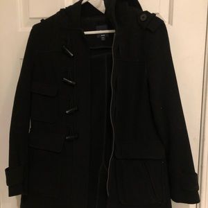 Black Toggle Coat